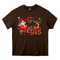Chocolate Brown nurses sleigh all day Heavy Core Tee - MaliasSmallBusiness