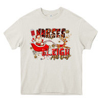 Cream nurses sleigh all day Heavy Core Tee - MaliasSmallBusiness
