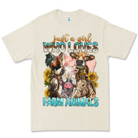 Bone Just A Girl Who Loves Farm Animals Premium Tee - BundleAndBundleShop
