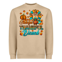 Mushroom Grateful Thankful Blessed Thanksgiving Cold Drink Heavyweight Sweatshirt - FaDigitalArtStudio