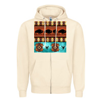 Sandshell native american aztec seamless pattern 2 Zipper Hoodie - BundleAndBundleShop