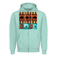 Native American Aztec Seamless Pattern 2 Zipper Hoodie | Teevron