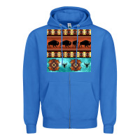 True Royal native american aztec seamless pattern 2 Zipper Hoodie - BundleAndBundleShop