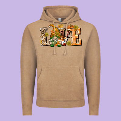 Love Gnome Vintage Hoodie Designed By Texasbilliewilder