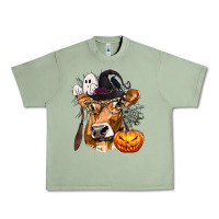 Oil Green Boo Heifer Cow Halloween Urban Heavy Tee - texasbilliewilder