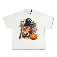 Pistachio Boo Heifer Cow Halloween Urban Heavy Tee - texasbilliewilder
