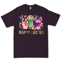Plum Happy Easter Coffee Cups With Bunny Premium Tee - BundleAndBundleShop