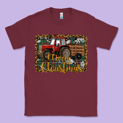 Merry Christmas Tractor Classic Tee Designed By Ranaportraitstore