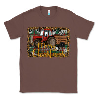 Chestnut Merry Christmas Tractor Classic Tee - RanaPortraitStore