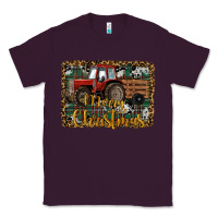 Plum Merry Christmas Tractor Classic Tee - RanaPortraitStore