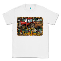 White Merry Christmas Tractor Classic Tee - RanaPortraitStore