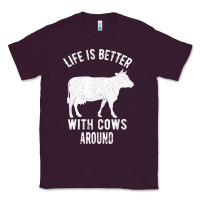 Plum Life Is Better With Cows Around Classic Tee - Bettercallsaul