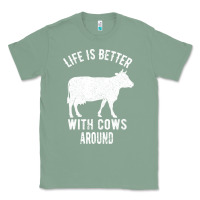 Sage Life Is Better With Cows Around Classic Tee - Bettercallsaul
