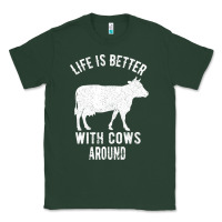 Sports Green Life Is Better With Cows Around Classic Tee - Bettercallsaul