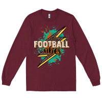 Burgundy Football Vibes Long Sleeve Tee - HowdyJamesFarm