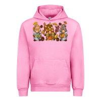 Fuchsia Pink fall gnomies Urban Hoodie - BarkalooDesign