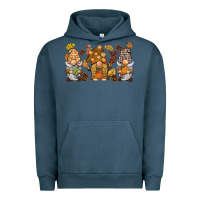 Pigment Midnight Navy fall gnomies Urban Hoodie - BarkalooDesign