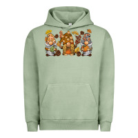 Pigment Oil Green fall gnomies Urban Hoodie - BarkalooDesign
