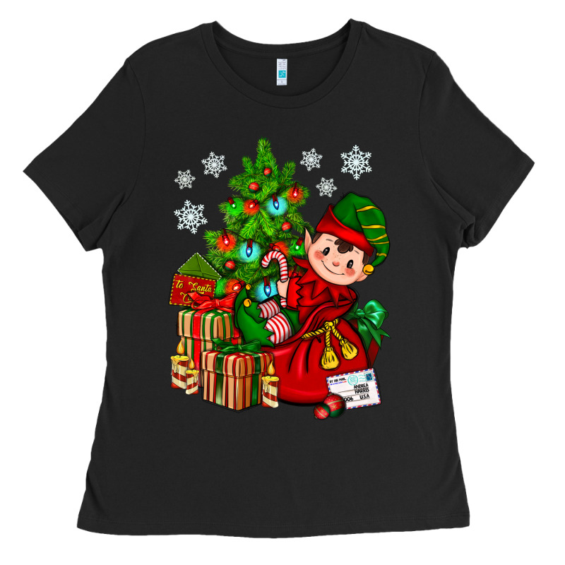 Santa's Elf Christmas Ladies Tee by BundleAndBundleShop | Teevron