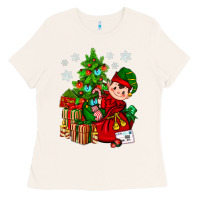 Bone Santa's Elf Christmas Ladies Tee - BundleAndBundleShop