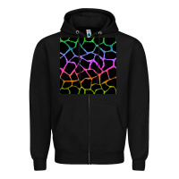Black giraffe glitter seamless pattern Zipper Hoodie - BundleAndBundleShop
