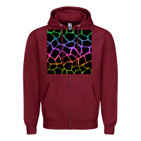 Burgundy giraffe glitter seamless pattern Zipper Hoodie - BundleAndBundleShop