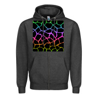 Charcoal Heather giraffe glitter seamless pattern Zipper Hoodie - BundleAndBundleShop