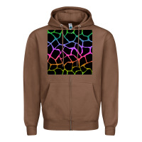 Chestnut giraffe glitter seamless pattern Zipper Hoodie - BundleAndBundleShop