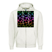 Oatmeal Heather giraffe glitter seamless pattern Zipper Hoodie - BundleAndBundleShop