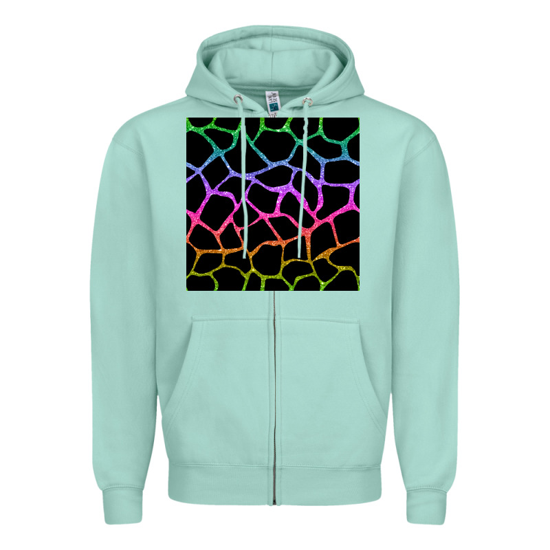 Giraffe Glitter Seamless Pattern Zipper Hoodie by BundleAndBundleShop | Teevron