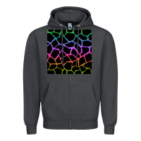 Smoke giraffe glitter seamless pattern Zipper Hoodie - BundleAndBundleShop