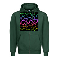 Sports Green giraffe glitter seamless pattern Zipper Hoodie - BundleAndBundleShop