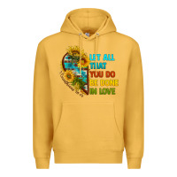 Mustard let all that you do be done in love Premium Hoodie - BundleAndBundleShop