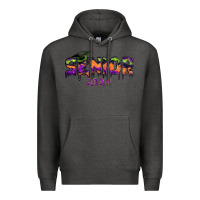 Charcoal Heather senior 2024 halloween Premium Hoodie - RanaPortraitStore