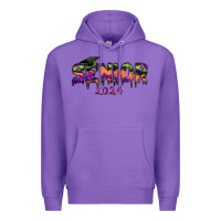 Purple senior 2024 halloween Premium Hoodie - RanaPortraitStore
