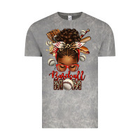 Cloud Rock Baseball Mom Afro Messy Bun Vintage Tee - texasbilliewilder