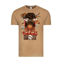 Vintage Camel Baseball Mom Afro Messy Bun Vintage Tee - texasbilliewilder