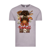 Vintage Zinc Baseball Mom Afro Messy Bun Vintage Tee - texasbilliewilder