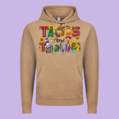 Tacos And Tequila Vintage Hoodie Designed By Nancycooperartshop