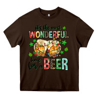 Chocolate Brown its the most wonderful time for a year Heavy Core Tee - MaliasSmallBusiness