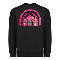 Black breast cancer rainbow gnomes Heavyweight Sweatshirt - FaDigitalArtStudio