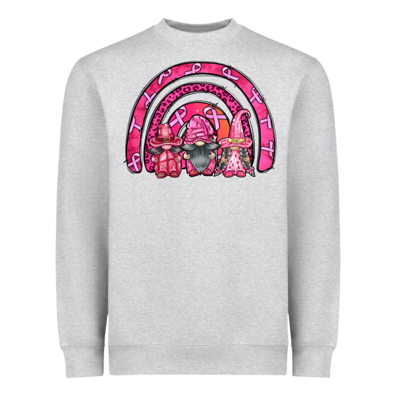 Breast Cancer Rainbow Gnomes Heavyweight Sweatshirt by FaDigitalArtStudio | Teevron