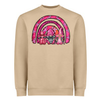 Mushroom breast cancer rainbow gnomes Heavyweight Sweatshirt - FaDigitalArtStudio
