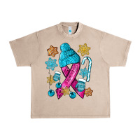 French Oak winter breast cancer ribbon Urban Heavy Tee - NancyCooperArtShop