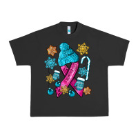 Pigment Black winter breast cancer ribbon Urban Heavy Tee - NancyCooperArtShop