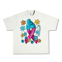 Pistachio winter breast cancer ribbon Urban Heavy Tee - NancyCooperArtShop