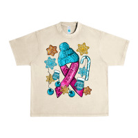 Sandshell winter breast cancer ribbon Urban Heavy Tee - NancyCooperArtShop