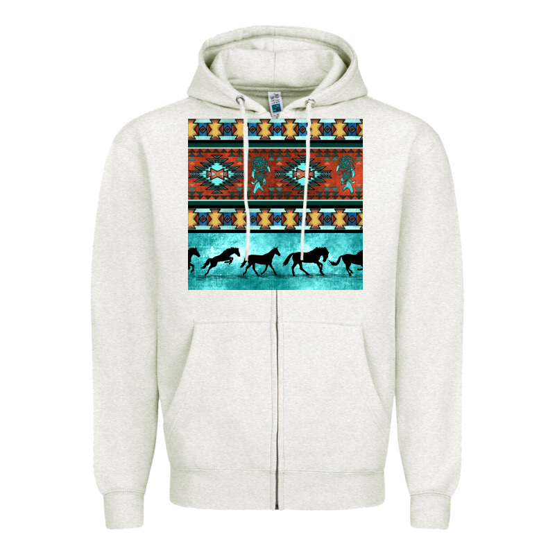 Native American Aztec Seamless Pattern Zipper Hoodie by BundleAndBundleShop | Teevron