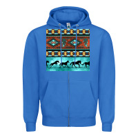 True Royal native american aztec seamless pattern Zipper Hoodie - BundleAndBundleShop