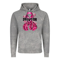 Survivor Breast Cancer With Boxing Gloves Vintage Hoodie | Teevron